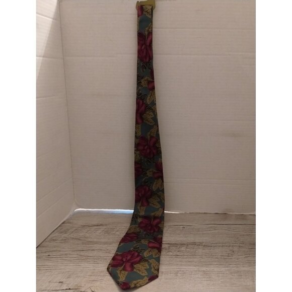 Wembley Floral Print Tie For Men 57" Long Multicolor Polyester - Picture 1 of 3